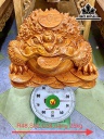 Tượng Cóc Ngậm Tiền Gỗ Hương Cao 34 Ngang 48 Sâu 32 (cm)