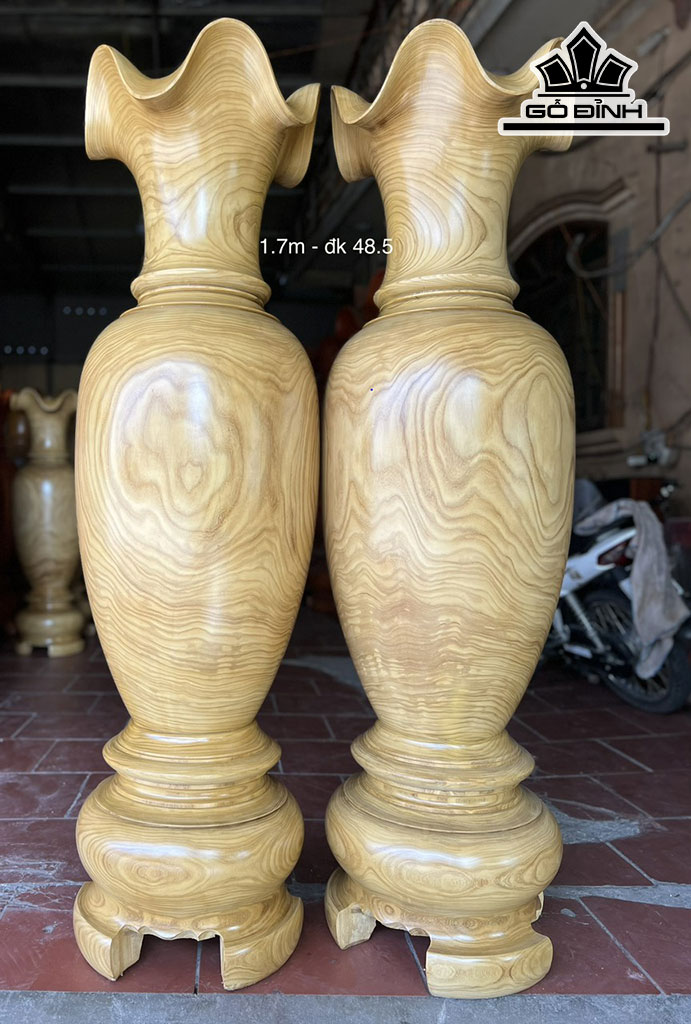 Lục Bình Gỗ Cẩm Vàng Cao 170 Đường Kính 48,5 (cm)