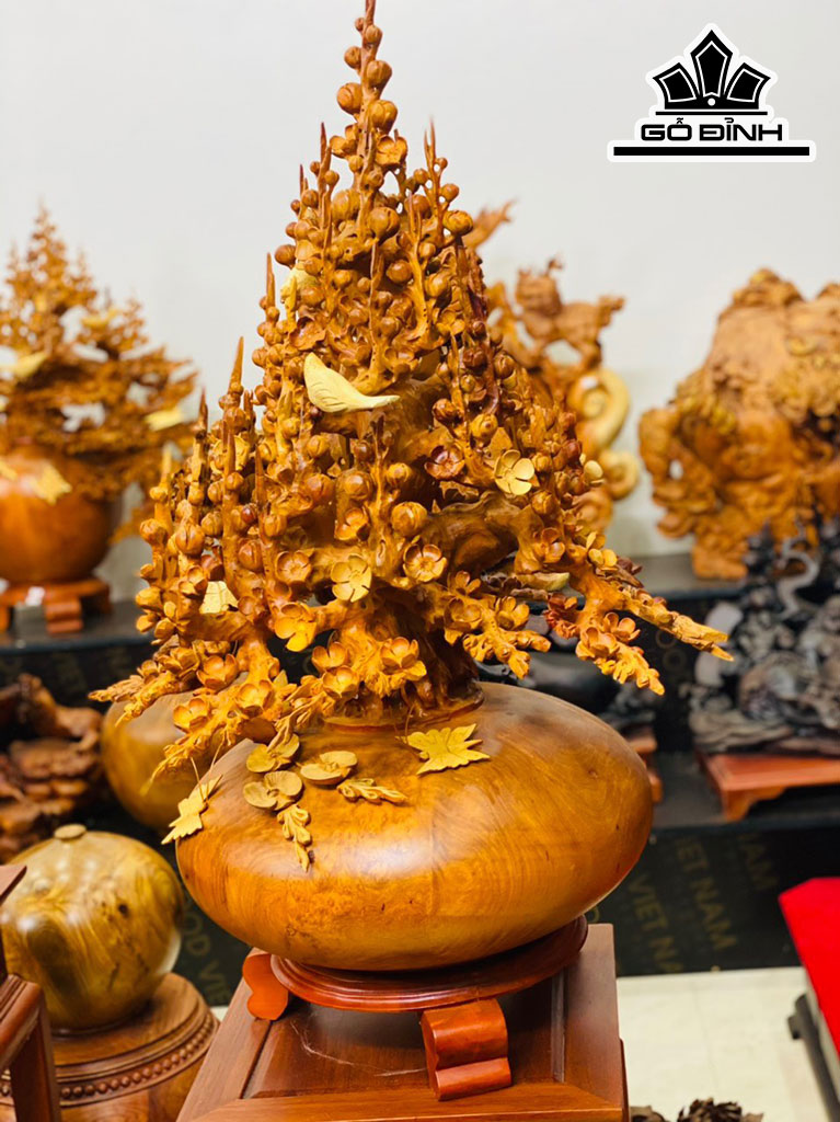 Bình Mai Phú Quý Gỗ Hương Cao 96 Ngang 62 Sâu 62 (cm)
