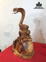 Tượng Rắn Phong Thủy Gỗ Cẩm Cao 41 Ngang 28 Sâu 17 (cm)