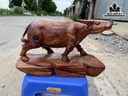 Tượng Trâu Gỗ Cẩm Cao 20 Ngang 31 Sâu 12 (cm)