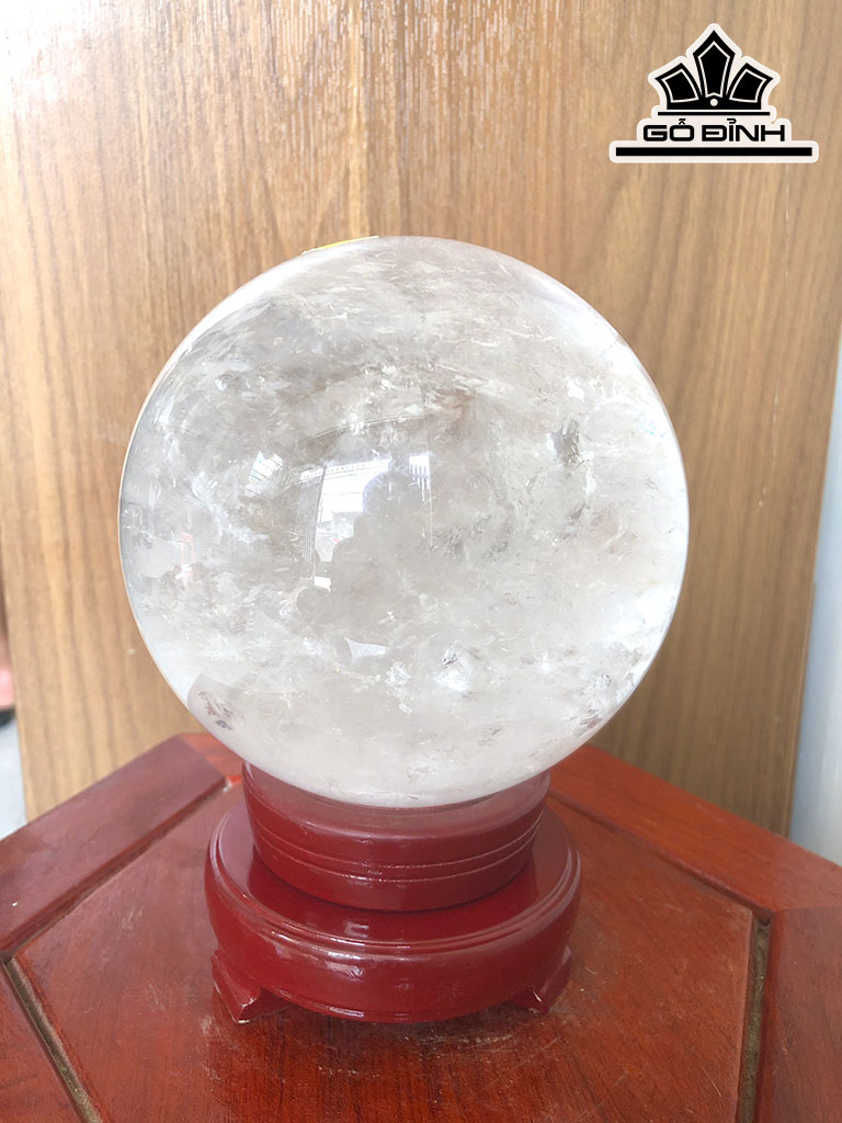 Bi Cầu Đá Thạch Anh Trắng Đường Kính 12 (cm) 2.7kg
