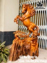 Tượng Ngựa Phong Thủy (Nhất Mã Phi Thiên) Gỗ Hương Cao 100 Ngang 60 Sâu 25 (cm)