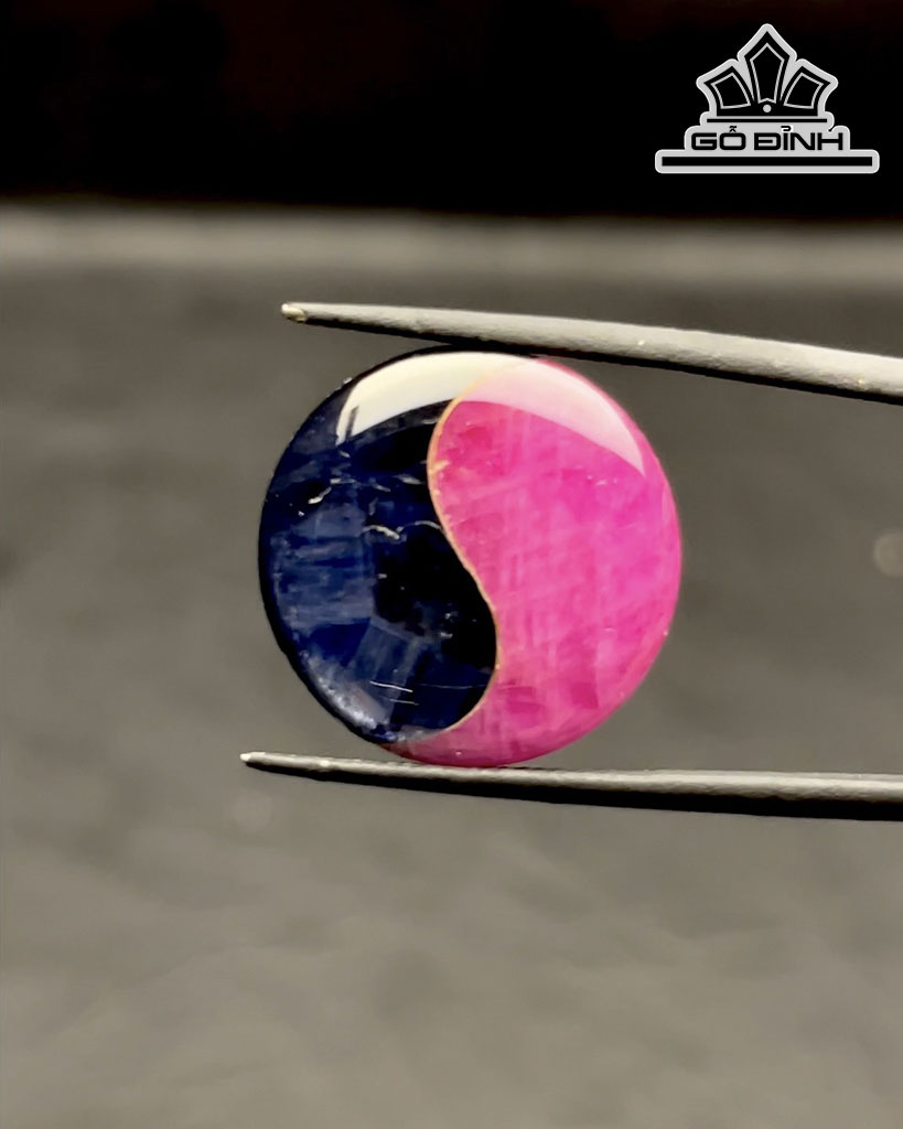 Mặt Dây Chuyền Âm Dương Đá Sapphire Đường Kính 19,3 Sâu 3,3 (mm) 16,3cts