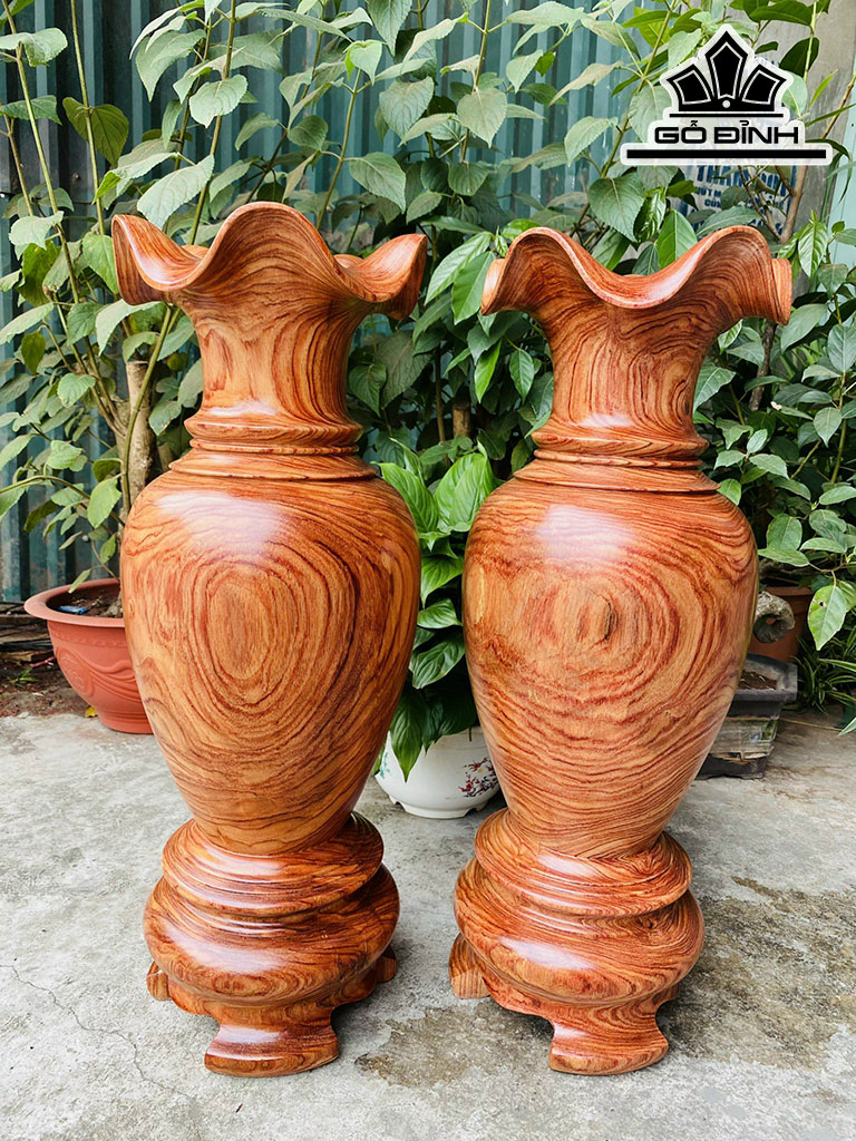 Lục Bình Gỗ Hương Cao 60 Đường Kính 22 (cm)