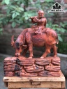 Tiểu Đồng Chăn Trâu Thổi Sáo Gỗ Trắc Ngang 31 Cao 27 Sâu 10,5 (cm)
