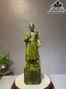 Tượng Trần Hưng Đạo Gỗ Trắc Xanh Cao 70 Ngang 20 Sâu 17 (cm)