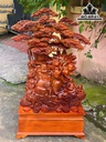 Tượng Phật Di Lặc Tam Phúc Gỗ Hương Cao 88 Ngang 59 Sâu 26 (cm)