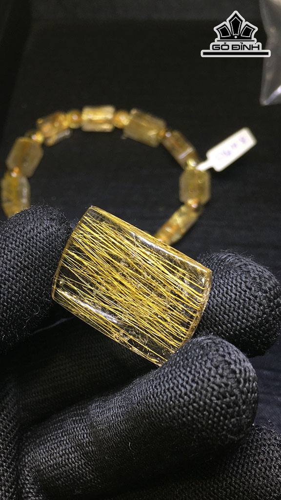 Mặt Dây Chuyền Đá Thạch Anh Tóc Vàng Cao 27 Ngang 18,7 Sâu 7,8 (mm) 7,2gr