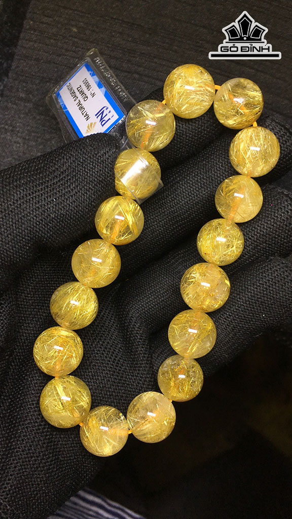 Vòng Tay Đá Thạch Anh Đường Kính Hạt 12,5 (mm) 46,5gr