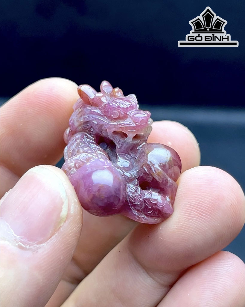 Mặt Dây Chuyền Thần Long Phun Châu Đá Ruby Cao 34,3 Ngang 31,6 Sâu 16,9 (mm) 99cts
