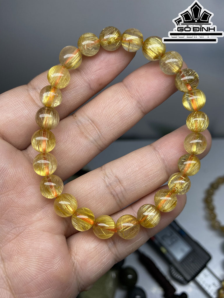 Vòng Tay Đá Thạch Anh Đường Kính Hạt 8 (mm)