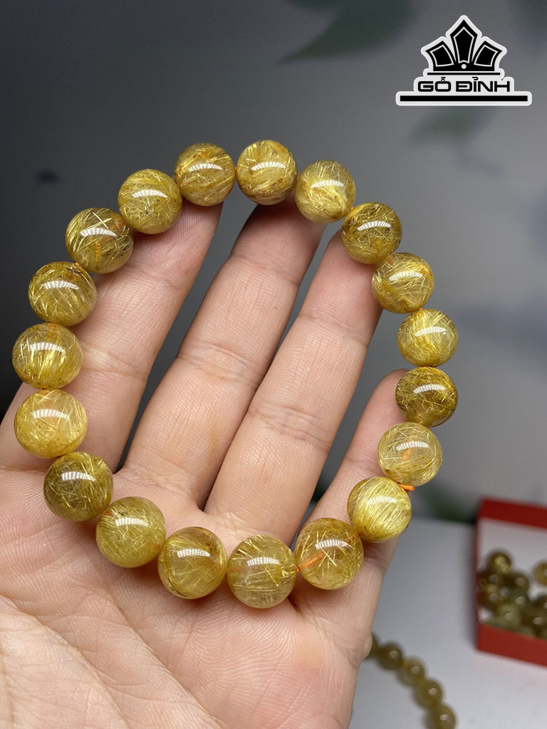 Vòng Tay Đá Thạch Anh Đường Kính Hạt 10,5 (mm)