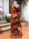 Tượng Đạt Ma Sư Tổ Gỗ Hương Cao 121 Ngang 47 Sâu 22 (cm)