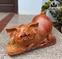Tượng Heo Gỗ Hương Ngang 45 Cao 26 Sâu 22 (cm)