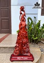 Tượng Phật Bà Quan Âm Gỗ Trắc Cao 87 Ngang 30 Sâu 10 (cm)