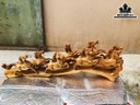 Tượng Bát Mã Gỗ Hương Ngang 78 Cao 25 Sâu 13 (cm)