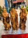 Tượng Phúc Lộc Thọ (Tam Đa) Gỗ Cẩm Cao 60 Ngang 20 Sâu 17 (cm)