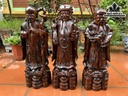 Tượng Phúc Lộc Thọ (Tam Đa) Gỗ Mun Hoa Cao 60 Ngang 20 Sâu 15 (cm)