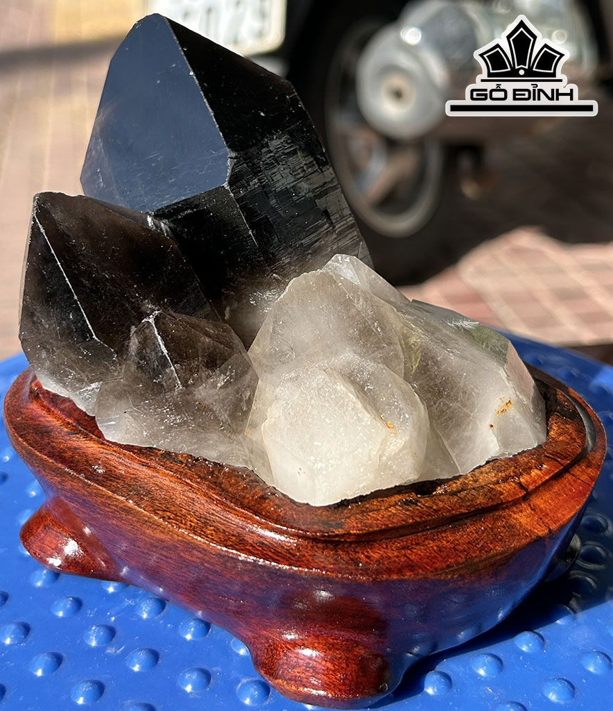 Tinh Thể Đá Thạch Anh Khói ( Smoky Quartz ) Cao 10 Ngang 12 (cm) 805gr