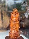 Tượng Thần Tài Gỗ Sưa Cao 29 Ngang 12 Sâu 9 (cm)
