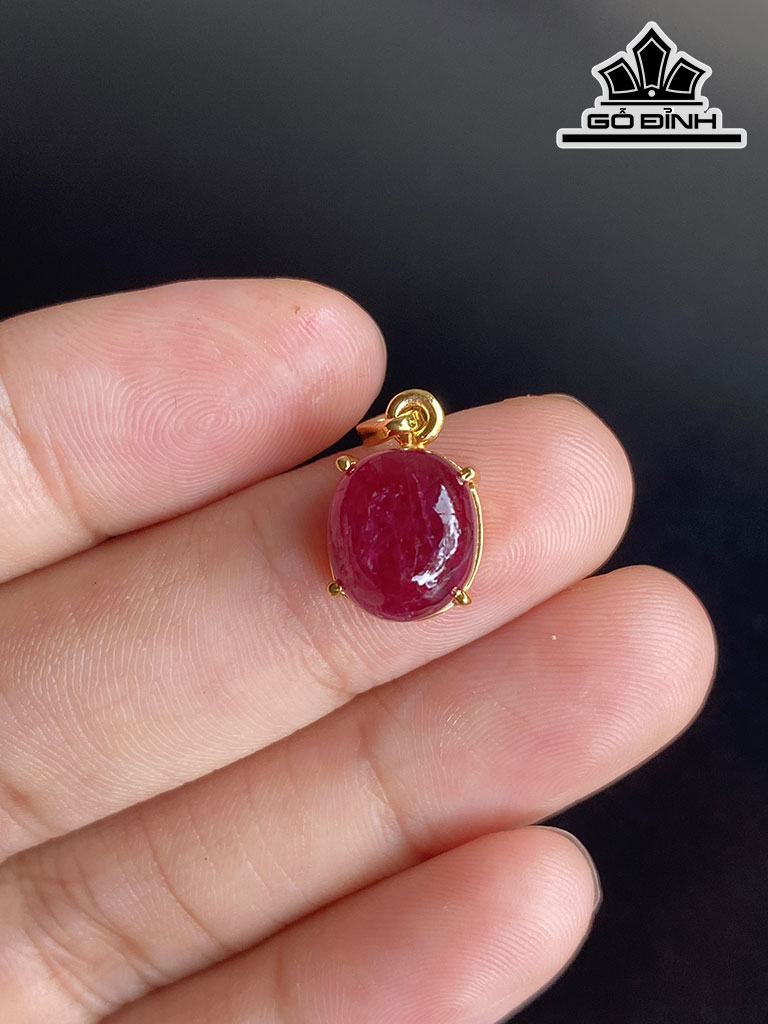 Mặt Dây Chuyền Đá Ruby 3cts