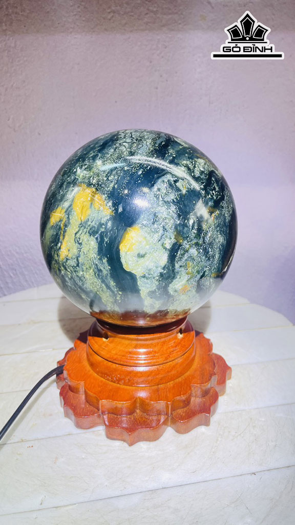 Bi Cầu Đá Canxedon Đường Kính 14 (cm) 2,6kg