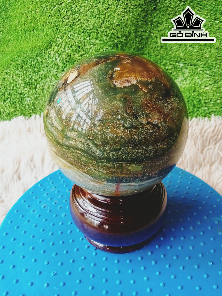 Bi Cầu Gỗ Hóa Ngọc Đường Kính 11 (cm) 2kg