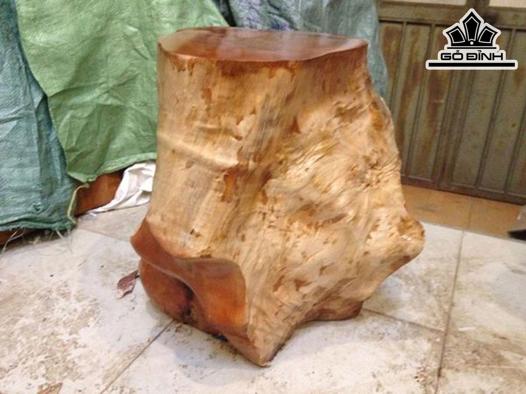Đôn Gỗ, Đôn Gốc Cây Gỗ Xá Xị Cao 43 Ngang 45 Sâu 44 Mặt 36-27 (cm) DX101