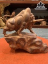 Tượng Bò Tót Gỗ Cẩm Cao 25 Ngang 26 Sâu 13 (cm)