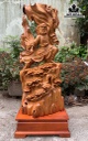 Tượng Đạt Ma Sư Tổ Gỗ Hương Cao 88 Ngang 40 Sâu 27 (cm)