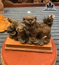 Tượng Nghê Gỗ Trắc Cao 24 Ngang 38 Sâu 18 (cm)