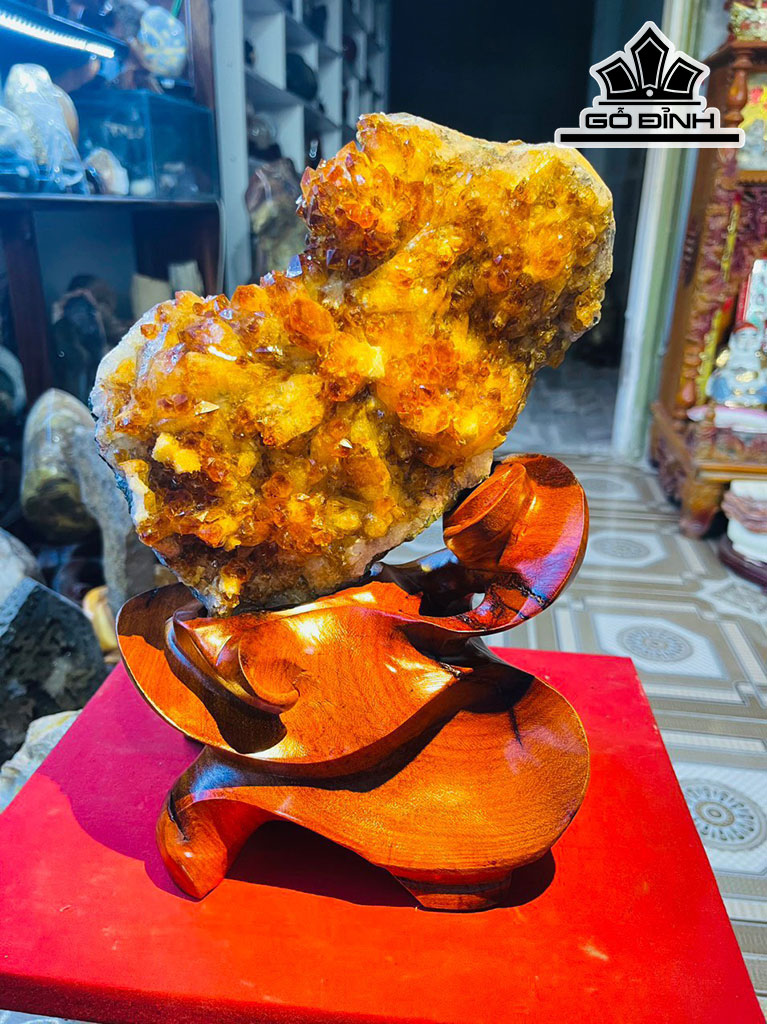 Tinh Thể Đá Thạch Anh Vàng Cao 29 (cm) 4,6kg