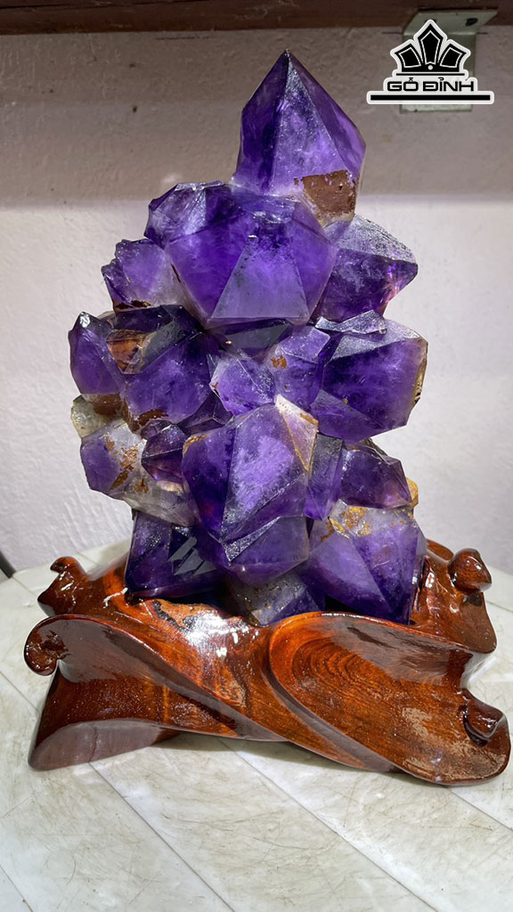 Tinh Thể Đá Thạch Anh Tím Cao 28 Rộng 15 (cm) 4,4kg