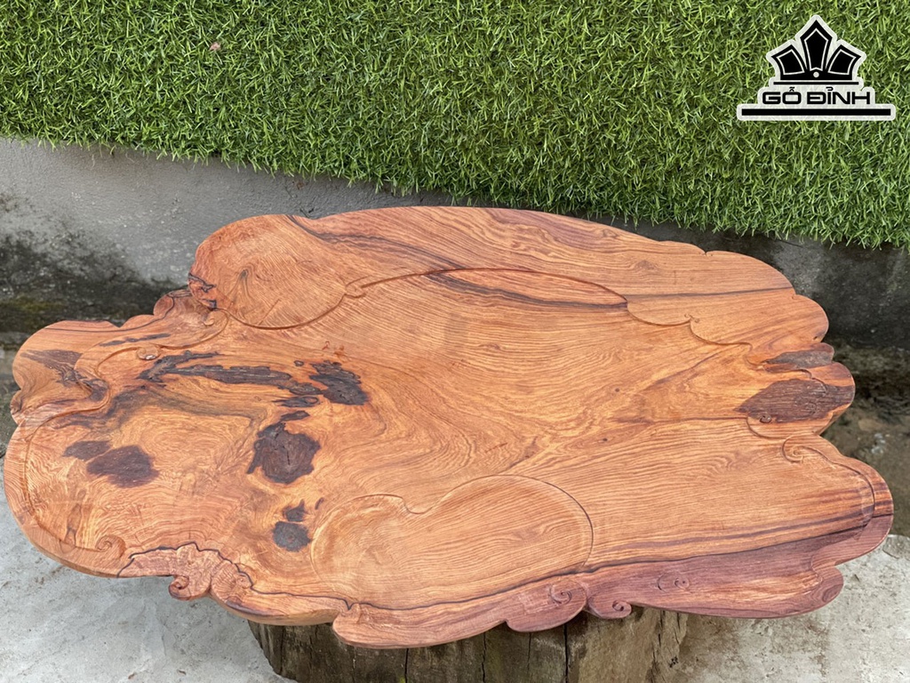 Khay Trà Gỗ Cẩm Cao 45 Ngang 70 Sâu 7,5 (cm)