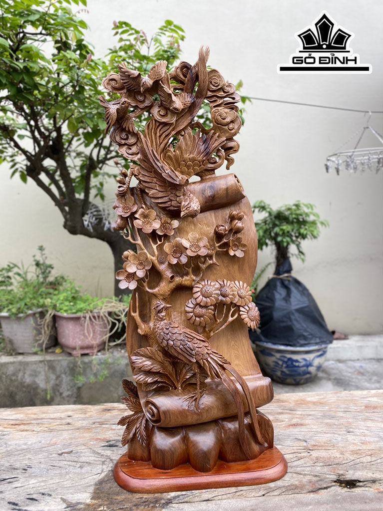 Cuốn Thư Mai Trĩ Gỗ Bách Xanh Cao 83 Ngang 30 Sâu 13 (cm)