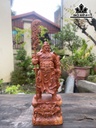 Tượng Quan Công Gỗ Hương Cao 50 Ngang 20 Sâu 12 (cm)