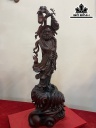 Tượng Đạt Ma Sư Tổ Gỗ Trắc Cao 70 Ngang 25 Sâu 22 (cm)
