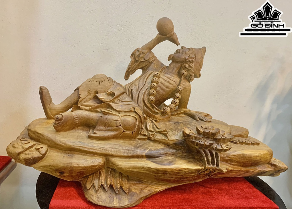 Tượng Tế Công Gỗ Hương Cao 36 Ngang 57 Sâu 32 (cm)