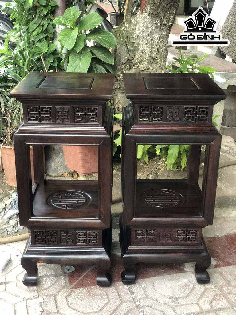 Đôn Đèn Gỗ Trắc Cao 60 Ngang 30 Sâu 30 (cm)