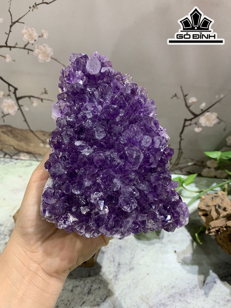 Bụi Thạch Anh Tím Cao 12 Ngang 11 Sâu 8 (cm) 0,8kg