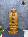 Tượng Thần Tài Gỗ Pơ Mu Cao 68 Ngang 28 Sâu 20 (cm)
