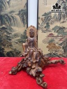 Tượng Phật Bà Quan Âm Gỗ Sưa Cao 30 Ngang 41 Sâu 38 (cm)
