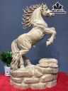 Tượng Ngựa Phong Thủy (Nhất Mã Phi Thiên) Gỗ Xá Xị Cao 70 Ngang 45 Sâu 20 (cm)