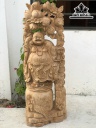 Tượng Phật Di Lặc Tam Phúc Gỗ Ngọc Am Cao 99 Ngang 50 Sâu 25 (cm)