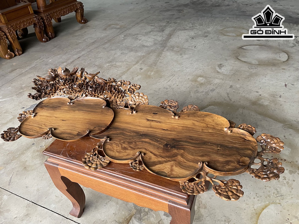 Khay Trà Gỗ Bách Xanh Cao 52 Ngang 115 Sâu 16 (cm)