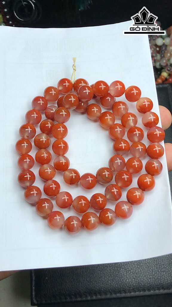 Chuỗi Đá Mã Não Đường Kính Hạt 9.8 (mm) 73gr