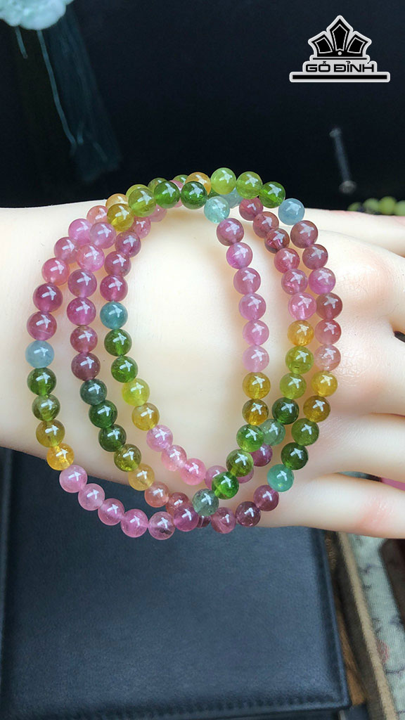 Chuỗi Đá Tourmaline Đường Kính Hạt 5.8(mm) 27gr