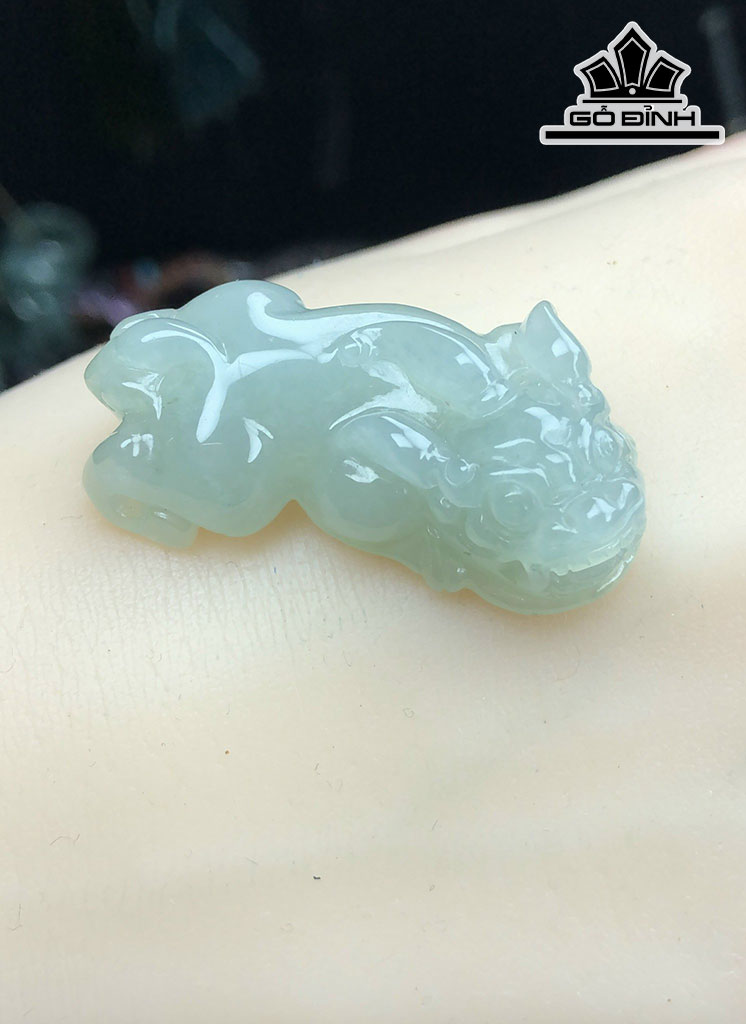 Mặt Dây Chuyền Tỳ Hưu Đá Cẩm Thạch Cao 38 Ngang 19 Sâu 12 (mm) 15gr