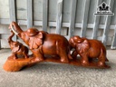 Gia Đình Voi Gỗ Hương Cao 32 Ngang 76 Sâu 17 (cm)